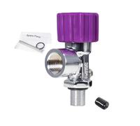 Koolenry Válvula de Tubería - Válvula de Aire para Culata de Cilindro de Alta Presión de Cobre de 30 MPa para Cilindro de Gas, Rosca X 1,5, Disco de Láminas, Salida G5/8