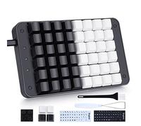 Koolertron Los 48 teclados programables, teclado macro mecánico programable con una sola mano, 32 teclas macro, teclado con interruptor rojo Gateron OEM para jugadores/cajero de