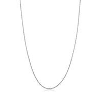 Kooljewelry 14k White Gold Rope Chain Pendant Necklace (0.9 mm 18inch