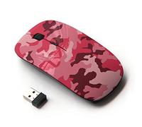 KOOLmouse [ Ratón óptico 2.4G inalámbrico ] [ Army Camouflage Pink Purple ]