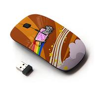 KOOLmouse [ Ratón óptico 2.4G inalámbrico ] [ Cat Flying Rainbow Computer Game Music Art ]
