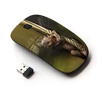 KOOLmouse [ Ratón óptico 2.4G inalámbrico [ Monkey Green Nature Cute Baby Forest ]