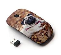 KOOLmouse [ Ratón óptico 2.4G inalámbrico [ Pug Autumn Pet Dog Leaves Nature ]