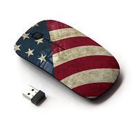 KOOLmouse [ Ratón óptico 2.4G inalámbrico [ Star Stripe Flag American Rustic Patriotic ]