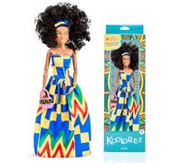 Koolorez: Olivia - Our Queens Black Doll Set - Brown/Black Afro Doll con juntas mviles - Lovely 12.5 """" Dark Skin & Diversity Molls - Dolls de v