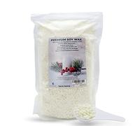 KOOLPUG Cera de Soja para Velas, 2kg/1kg Cera para Velas Soja, Cera Soja Natural, Cera para Velas Hacer Velas DIY, Cera Velas Caseras, Cera Soja para Velas, Funciona Bien en Votivos y Pilares (1KG)