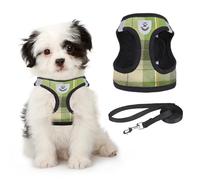 KOOLTAIL Arnés de Malla Suave a Cuadros para Cachorros, Juego de arnés y Correa para Perros pequeños, arnés Ajustable y cómodo con diseño Reflectante para Cachorros y Perros de Razas pequeñas, para