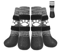 KOOLTAIL Calcetines antideslizantes para perro, impermeables, protectores de patas con correas, control de tracción para suelos de madera dura, evita lamer botines para perros pequeños, medianos y