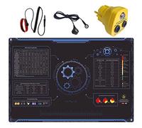 KooMall - Kit de alfombrilla de goma antiestática de 24 x 16 pulgadas para reparación de dispositivos electrónicos sensibles a ESD, estación de soldadura, construcción de PC, montaje, con cable de