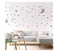 Koomiao - Pegatinas de pared con diseño de cielo estrellado, estrella luna, 3D, pegatinas de pared, para niños, dormitorio, salón, decoración de bricolaje