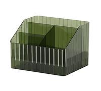 Koomuao - Caja de almacenamiento de maquillaje, organizador cosmético transparente, almacenamiento de pinceles de maquillaje acrílico con 3/4 ranuras para el cuidado de la piel, cosméticos y lápiz