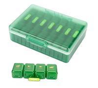 Koomuao Pastillero Semanal Mañana Midi Noche Grande Pastillero 7 Días con 28 Compartimentos, Pastillero Semanal Impermeable a la Humedad Caja de Pastillas Portátil para Medicamentos y Vitaminas (Verde)