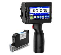 KOONE Impresora de inyección de tinta manual, boquilla de 1,27 cm, pistola de inyección de tinta portátil para texto QRCode, código de barras de producción, fecha y hora, logotipo