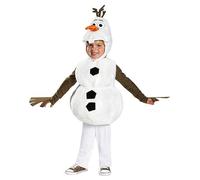 Koongso Disfraz unisex de Olaf para niños, muñeco de nieve de dibujos animados, mono con tocado, túnica para niños, Navidad, Halloween, fiesta, disfrazarse, actuación escolar