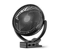 Koonie Ventilador Portátil Recargable de 10000 mAh,Ventilador USB,4 Velocidades & 360° Ajustable, Ventilador de 8 Pulgadas con Batería para el Hogar, Oficina, Gimnasio, Pesca, Camping, Golf