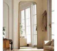Koonmi Top Espejo de pie con esquinas redondeadas 76x171 cm, Espejo de cuerpo completo resistente a impactos de longitud total Moderno Maravilloso para el salón, el dormitorio, el pasillo, Dorado