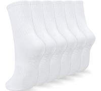 KOOOGEAR 3 pares de calcetines de yoga para mujer, antideslizantes, para barre, pilates, ballet, danza, trampolín, 3 Par Blanco, 36-39