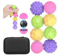 KOOOGEAR 8 Pelota Antiestres Juguetes Sensoriales,Pelota Antiestres,Bolas MagnéTicas De AcupresióN,Pelota De DescompresióN,Bola Antiestres,para Niños y Adultos con TDAH,TOC,Ansiedad y Autismo (Color)