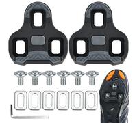 KOOOGEAR Cleats Grip Cleats Cleats - Juego de placas para pedales de bicicleta de carretera, de carbono, para bicicleta de carretera, de competición (negro 0°)