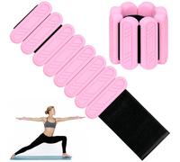 KOOOGEAR Juego de 2 pesas ajustables para tobillo y muñeca para fitness, pilates, yoga, aeróbic y jogging (rosa, 2x0.25 kg)