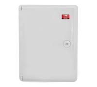 KOOP ELEKTRO Armario de control industrial IP65, placa de montaje galvanizada, cierre de puerta con junta circundante, carcasa vacía de plástico ABS, armario vacío, 220 x 310 x 140 mm, Gris