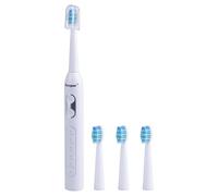 Kooper - Cepillo de dientes eléctrico eléctrico recargable con 5 modos, 4 cabezales incluidos, color blanco