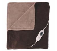 Kooper - Manta eléctrica calefactable, 120 x 160 cm, 2 temperaturas, 120 W, color marrón