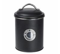 Koopman International Galletas de metal con tapa, diámetro de 13,5 x 18 cm, 1,5 l, color negro