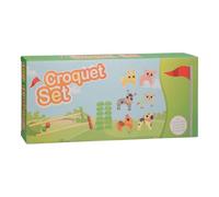 Koopman Madera Granja Animales Juego de croquet Juego para niños.