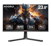 KOORUI 23.8 Pulgadas Gaming Monitor, 2K Monitores QHD(2560 * 1440p), 165hz Verticales PC Monitors Adaptive Sync (Nano-IPS, 1ms, Eye Care, HDR 10, 100% SRGB, VESA 100x100mm, Altura Ajustable)