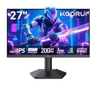 KOORUI 27 Pulgadas Monitor Gaming, Pantalla para PC Gamer 200Hz, Fast IPS, QHD 1440P, 1ms, HDR 400, Adaptive Sync, VESA 75x75mm, HDMI 2.0 y DP1.4