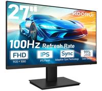 KOORUI 27 Pulgadas PC Monitor, 100Hz Full HD (1920 x 1080) Gaming Monitores con Altavoces Incorporados, HDMI, Pantalla IPS, Inclinación Ajustable, Protección Ocular, Soporte de Pared VESA