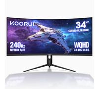 KOORUI 34 Monitor Gaming Curvo UWQHD 240Hz 1ms, Pantalla 1500R