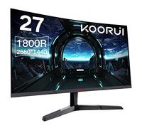 KOORUI de Monitor Gaming Ultragear 27 Pulgadas - 144Hz 1ms, Resolución 2560x1440 (QHD), Cobertura DCI-P3 del 85%, Borde Ultra Delgado, Inclinación Ajustable, HDMI/DP/VGA/Salida de Audio