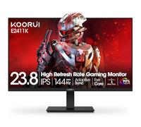 KOORUI E2411K Pantalla de juego para ordenador Full HD 1920x1080p 144Hz IPS Pantalla ultra delgada con HDMI VGA, sincronización adaptativa, 99% SRGB, VESA 100x100mm, cuidado de los ojos, inclinable