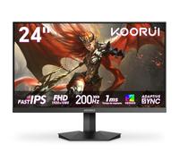 KOORUI G2411P Monitor Full HD para Juegos 24", Fast IPS, 200Hz, 1ms MPRT, Plano (1920x1080, HDR 400, 350 nits, 90% DCI-P3, HDMI, DisplayPort)
