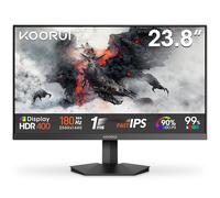 KOORUI G2421V Monitor Gaming QHD 24 Pulgadas, Fast IPS, 180Hz, GTG 1ms, 2560x1440, Adaptive Sync, 2xHDMI 2.0, DP 1.4, HDR400, 90% DCI-P3, Eye Care, Inclinación, VESA 75x75 mm