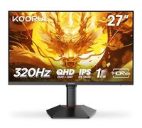 KOORUI G2721E 320Hz 27 Pulgadas Monitor Gaming QHD, Fast IPS, 1ms, Adaptive Sync (2560x1440, Giratorio, Inclinación, Altura Ajustable, HDR400, 98% DCI-P3, 2xHDMI 2.0, DP 1.4, VESA)