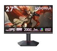 KOORUI G2722P Monitor Gaming QHD de 27" Plano, Fast IPS, 200Hz, 1ms, Altura Ajustable (2560x1440, HDR 400, 400 nits, 95% DCI-P3, HDMI, DisplayPort)