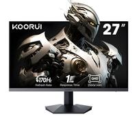 KOORUI Gaming Monitor 27 Pulgadas, QHD 2560 x 1440 PC Pantalla con tecnología Adaptive-Sync (IPS Panel, 170Hz, 1ms, DCI-P3 90%, Gsync Compatibilidad, 2xHDMI, VESA, DisplayPort, inclinación Ajustable)