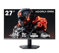 KOORUI Gaming Monitor de 27 Pulgadas, 165Hz, FHD (1920×1080), IPS, 1ms GTG, Adaptive Sync, Compatible con VESA de 75 * 75mm, DCI-P3 al 90% (HDMI, DisplayPort) Negro