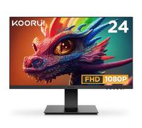 KOORUI Monitor 24 Pulgadas Full HD, 75 Hz, 5ms, Eye Comfort, sRGB 99%, (1920 x 1080, HDMI, VGA, inclinable, VESA 75x75) Negro