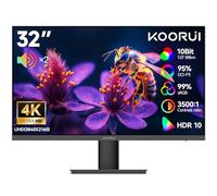 KOORUI Monitor 32 Pulgadas 4k, UHD 3840×2160, VA, 60Hz, Adaptive Sync, 95% DCI-P3,HDR10,sincronización adaptativa,Altavoces Integrados x 2,HDMI 2.0 ×2 y DP 1.4,VESA 100×100