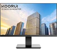 KOORUI Monitor de 22 Pulgadas FHD, Frecuencia de Actualización de 75Hz, Panel VA, Antirreflejos, sin Parpadeos, Luz Azul Reducida y Diseño sin Bordes en 3 Lados