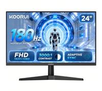 KOORUI Monitor de Juegos de 24 Pulgadas, FHD 1080p, 165 Hz, IPS, 1 ms, sRGB 99%, Sincronización Adaptativa, Marco Delgado, Montaje en Pared
