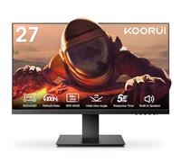 KOORUI Monitor FHD de 27 Pulgadas, Monitor de computadora (1080P, 100 Hz, HDMI+VGA, 99% SRGB, Respuesta de 4 ms, Cuidado de los Ojos) Monitor de Pantalla de diseño prácticamente sin Bordes