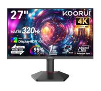 KOORUI Monitor Gaming 27 Pulgadas - 4K UHD (3840x2160) 160Hz / FHD 320Hz Modo Dual | Fast IPS | HDR400 |Adaptive Sync | HDMI 2.1, DP 1.4 | Pip, PBP | VESA 75x75mm-G2741L