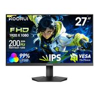 KOORUI Monitor Gaming 27 Pulgadas FHD 200Hz HDR400 IPS Pantalla G2711P | Pantalla 27" 1080p, 1ms GtG, Adaptive Sync, 99% sRGB, Mirador Retícula FPS,2xHDMI2.0, 1xDP1.4,VESA, Inclinación
