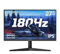 KOORUI Monitor Gaming 27 Pulgadas IPS FHD 180Hz Fino VESA Pantalla G2711V | Pantalla 27" 1920x1080p Sin Marcos, Contraste 1500:1, Hardware Low Blue Light, HDMI 1.4, VGA, Salida Audio, Inclinable