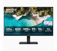 KOORUI Monitor IPS QHD de 27 pulgadas (2560 x 1440) ultra delgado, frecuencia de actualización de 100 Hz, DCI-P3 95%, FreeSync y G-Sync, MPRT 1 ms, VESA 100 x 100 mm, inclinación ajustable para juegos